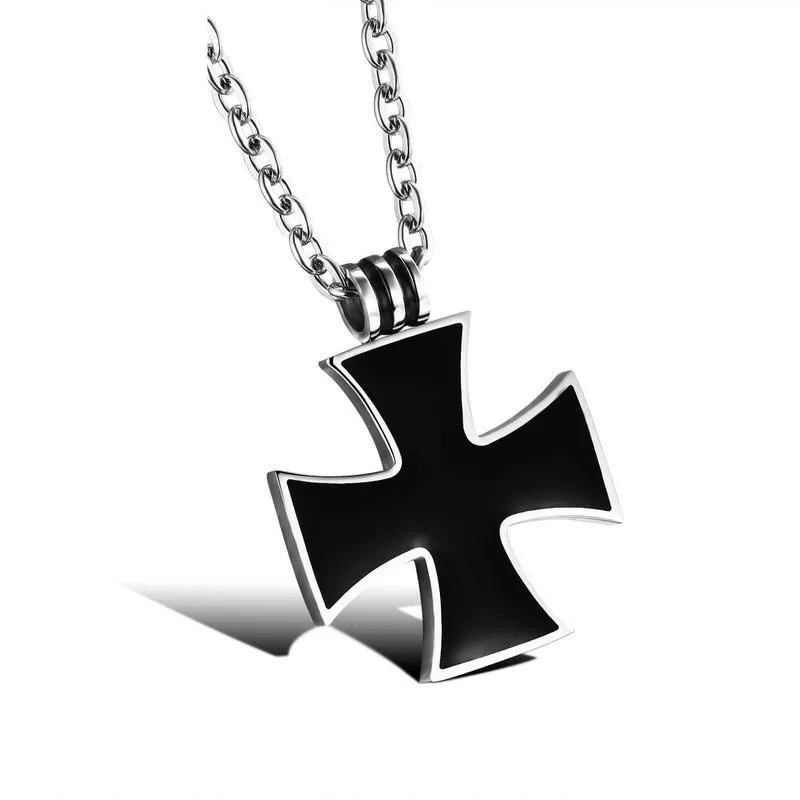 

Hidden Camera Necklace Black Cross Pendant Men's Jewelry Necklace Men, White