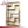 Different shape height wine gold display cabinet with tempered glass