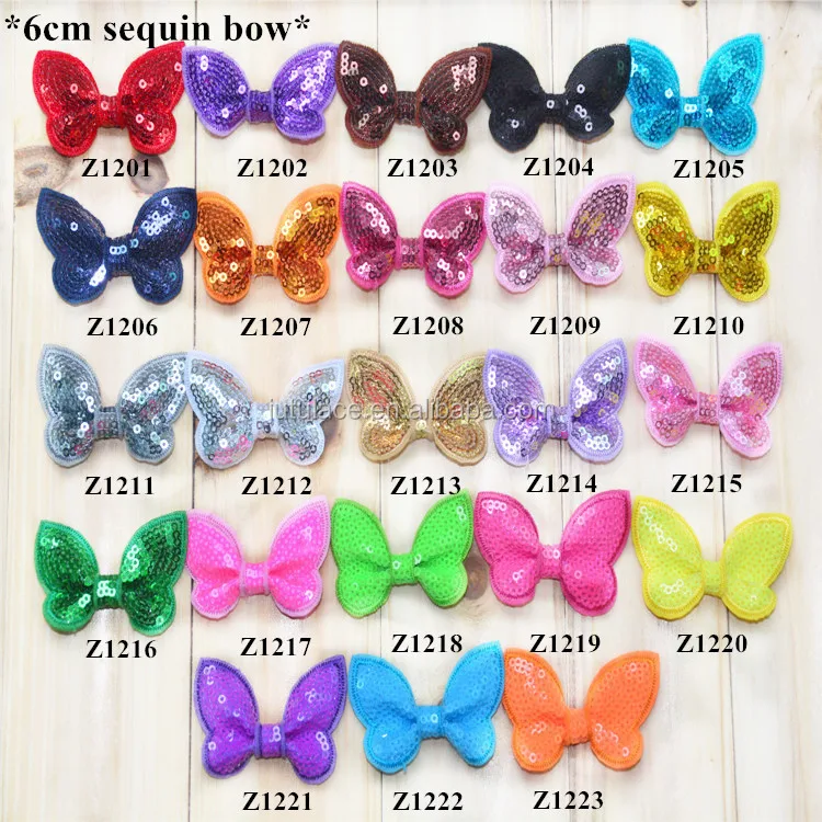 6cm sequin bow