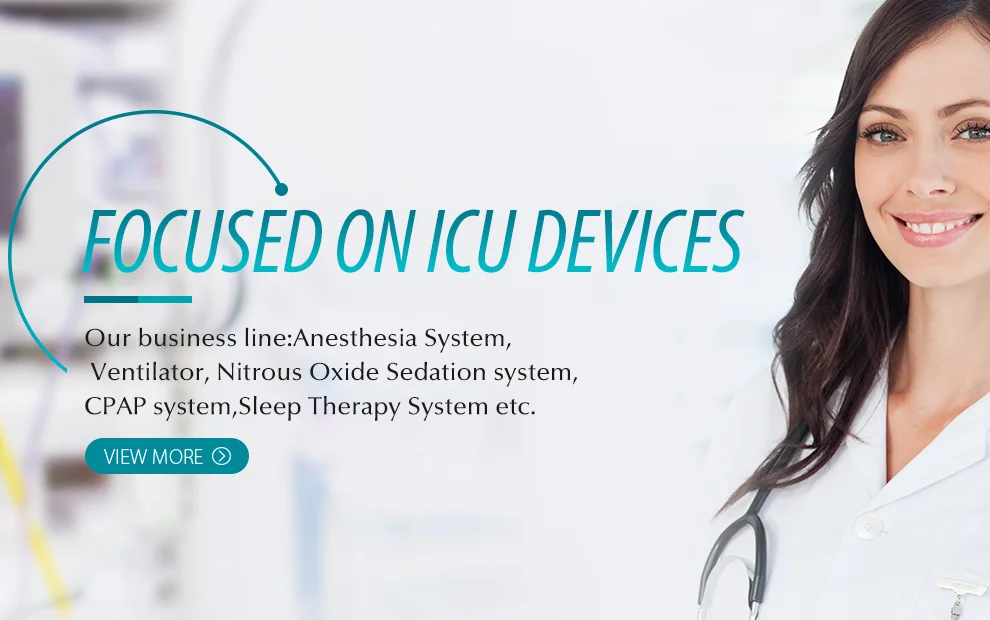 ICU mechanical air ventilator breathing respiratory machine for adult and children
