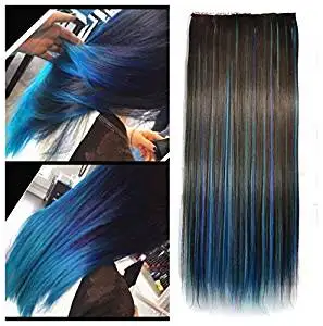 blue hair extensions