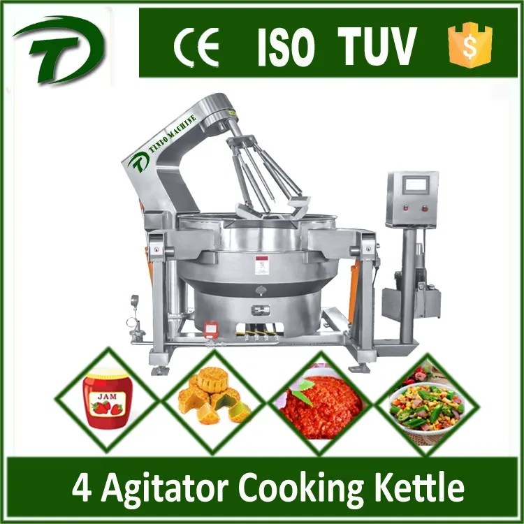 Industrial Candy Cooking Kettle With Agitator Vegetable Processing Plant And Food & Beverage