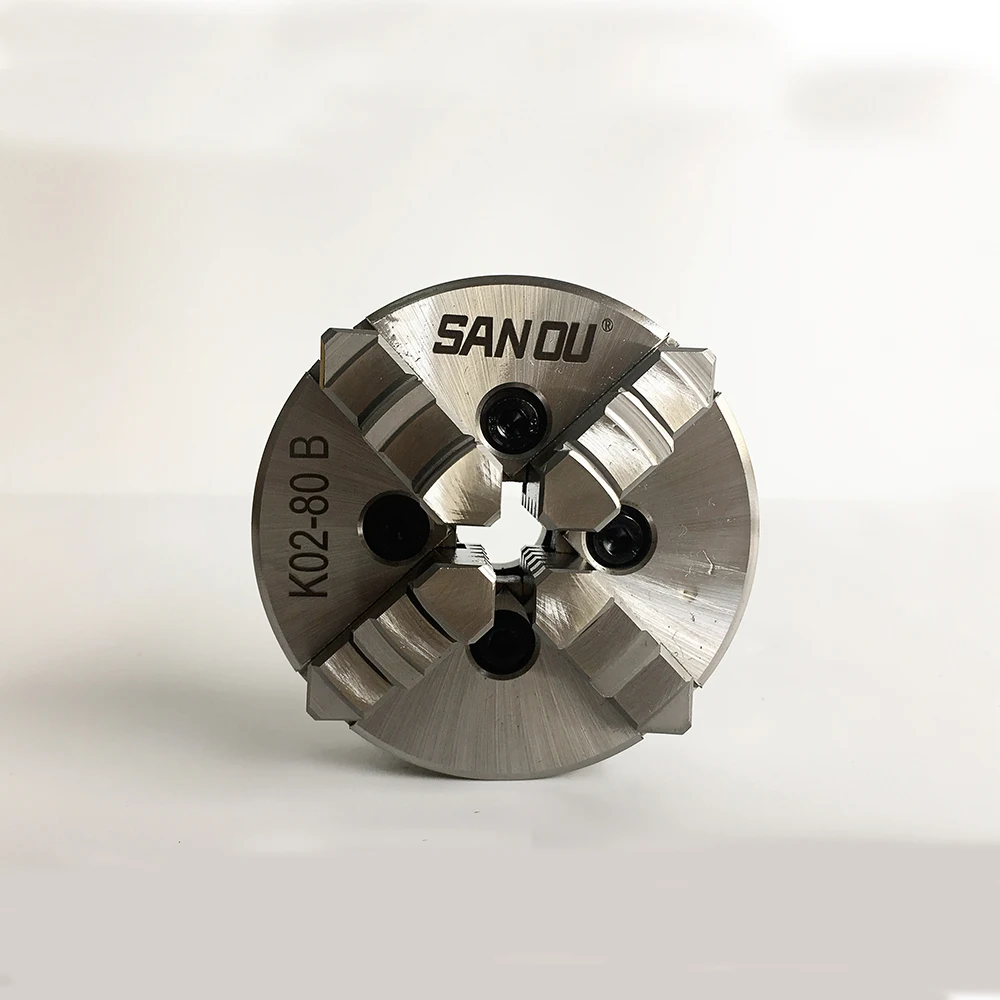 木车床卡盘尺寸 80毫米 k02-80b 四爪车床卡盘体淬硬钢