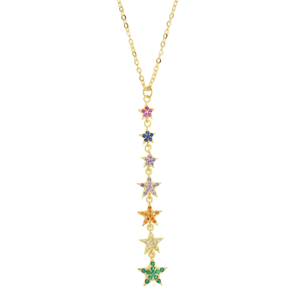 

2021 Rainbow series: Pentagonal necklace for ladies