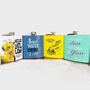 Image of 6oz Stainless Steel Liquor Hip Flask Steel Container Rust & Leak Proof Discreet Alcohol Canteen BPA Free for Drinking Liquor