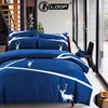 100%Cotton 40s Yarn Embroidered Pattern High Quality 4pcs Bed Sheets Bedding Set