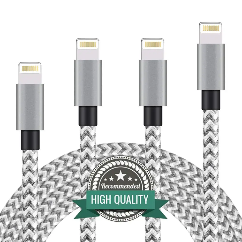 

MFi Certified 3FT 6FT 10FT Nylon Braided USB Charging & Syncing Cord Compatible with iPhone XS MAX, Customized