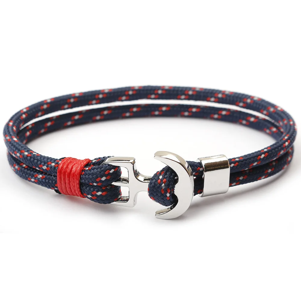 

New Arrival Navy Viking Style Bracelet Custom Braid Men Anchor Bracelet, Multicolor