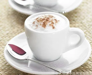 Image of Wholesale supply of Costa ultra thick pure white espresso cup 70ML can be added to logo microwave oven