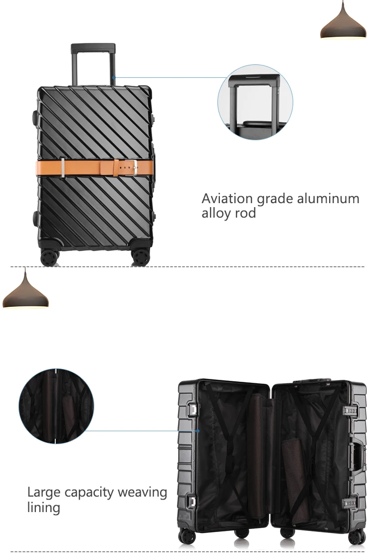 2018 Innovative Design Aluminium Luggage Sets Travel Luggage Bags