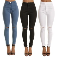 

Women Destroyed Jeans Ripped Washed Denim Trousers femme ripped skinny jeans legging pants for ladies