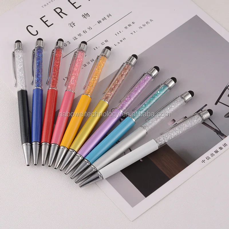 Universal crystal capacitive stylus pen touch screen pen for For ipad Phone/ iPhone Samsung/ Tablet