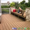 thermal insulation wpc dark coffee color composite decking with clip