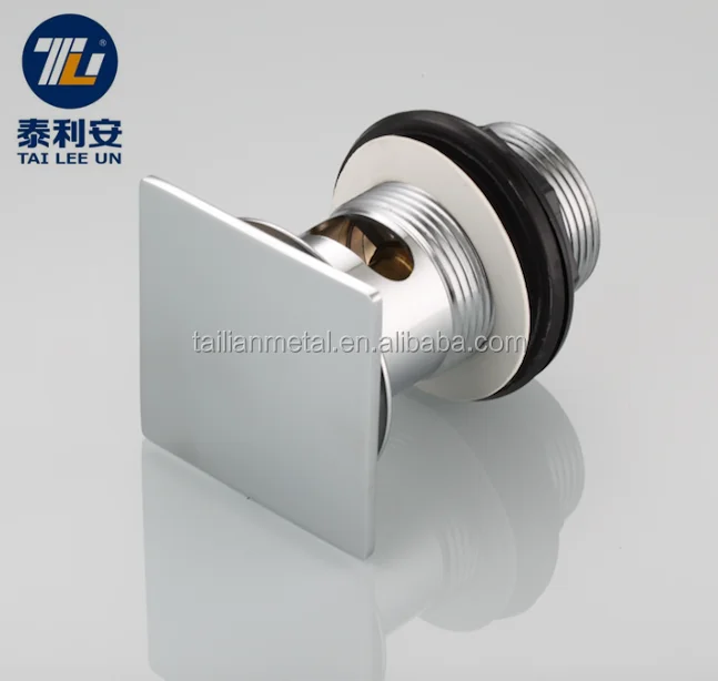 
Brass basin sink plug square pop up basth waste 