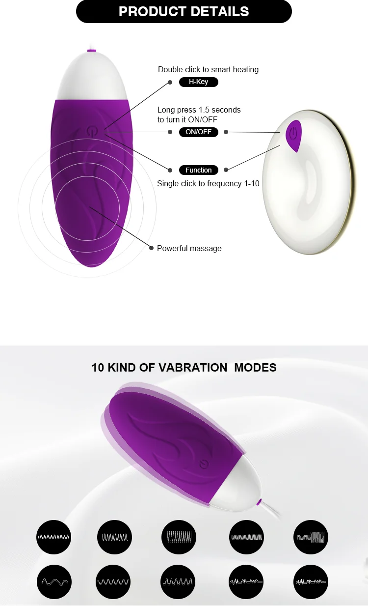 Vibrator-Sexspielzeug Verkauf der Fabrik liebt direktes heißes Ei-Vibrator