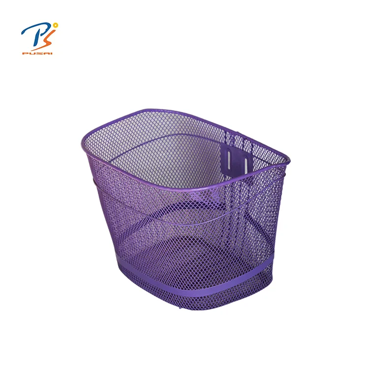 purple bicycle basket