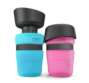 Dog Outdoor Sports Squeeze Water Bottle Cup Pet Travel Kettle Dog Portable Water Bottle Dog Food Silicone Folding Cover Cup