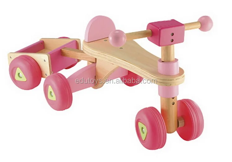 elc wooden trike and trailer