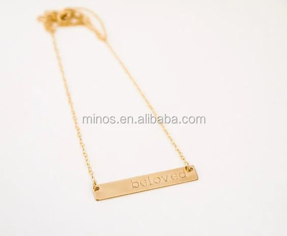 

Simple Stainless Steel Wholesale Jewelry 14k Gold Filled Chain Customized Name Necklace for Women