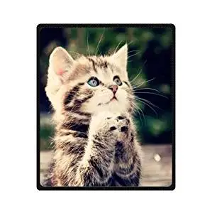 60" x 80" Blanket Comfort Warmth Soft Cozy Air conditioning Easy Care Machine Wash Cute Cat Animals Keep Calm