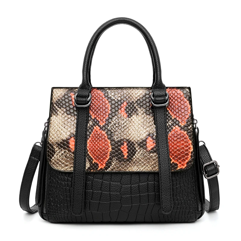 

JIANUO woman python skin bags luxury fashion 2019 python leather handbags