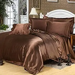 Buy Dark Coffee Silk Bedding Luxury Bedding Silk Duvet Cover Set