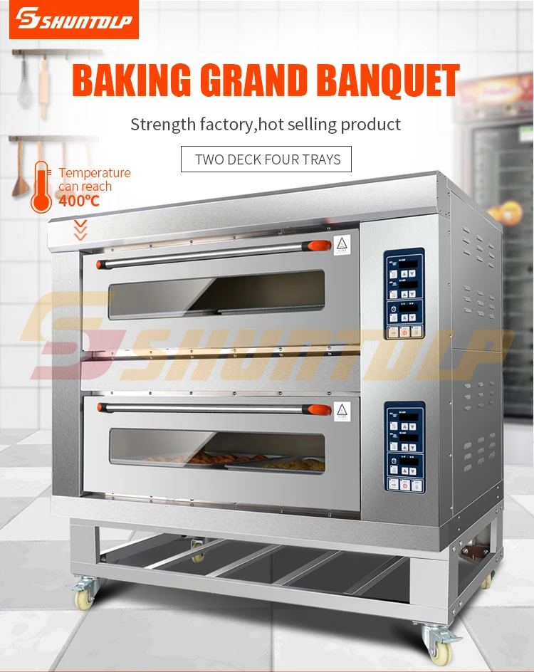 Electric 2 Decks 4 Trays Laguna Oven Commercial Biscuit Pastry Cookie Bakery Oven For Bread