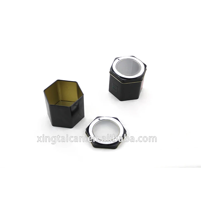 metal Hexagonal tin box