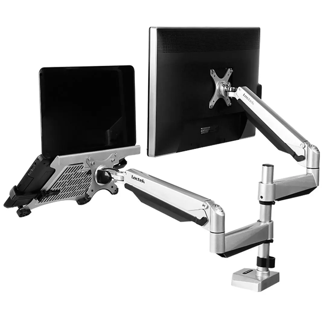 Loctek D7D Dual LCD Arm Monitor Mount for 10/'/'-27/'/' Computer Screen Heavy Duty S