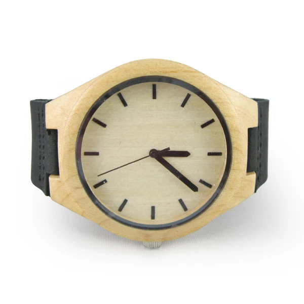 

OEM Eco-friendly Wood with Genuine Leather Strap Watches