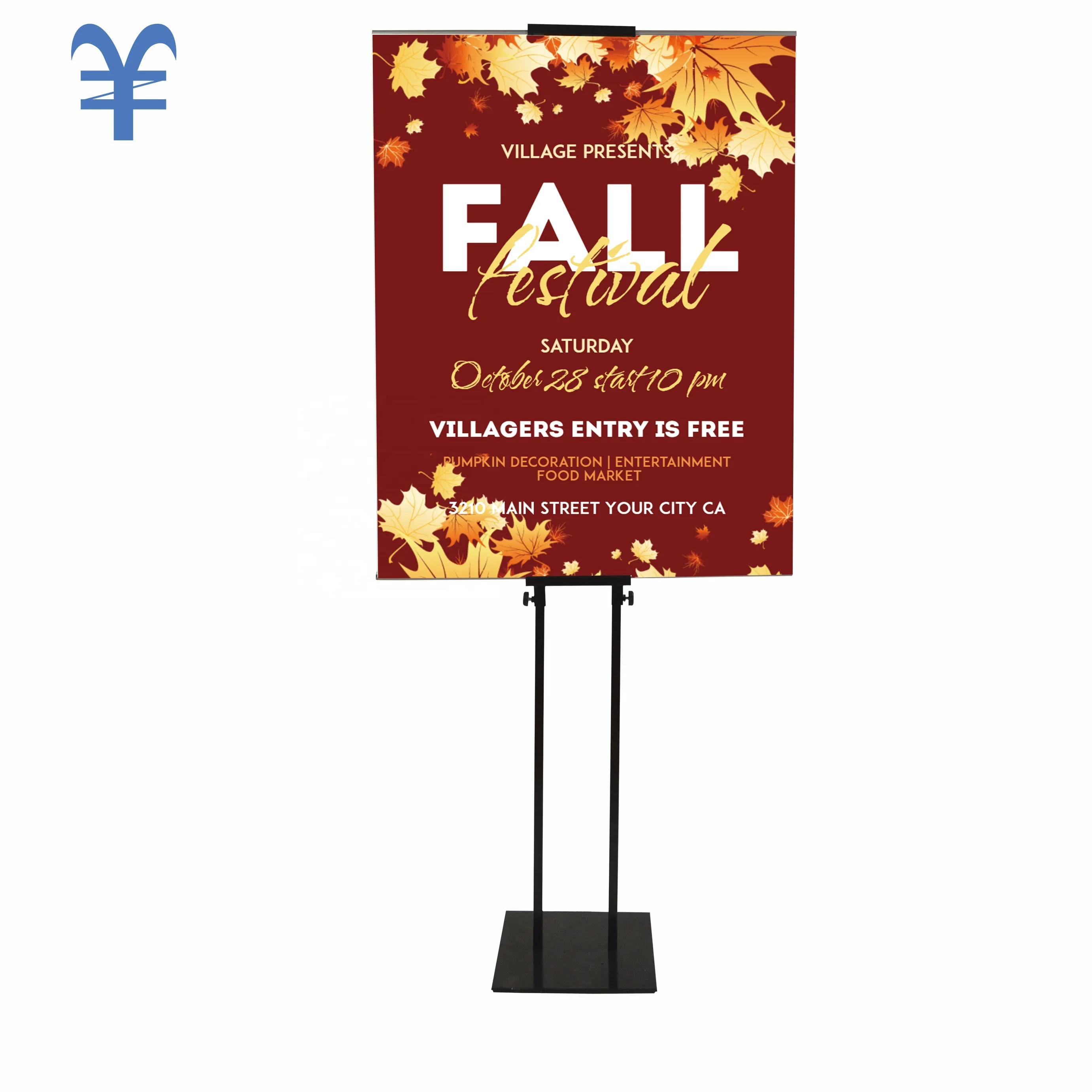 

27.5*27.5 Base Metal Trade Show Adjustable Sign Holder Poster Stand