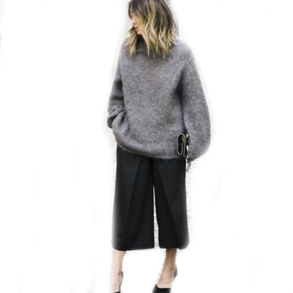 Winter Angora Work Outfits Women Fashion Sweater Comfortable