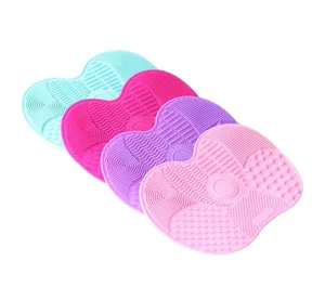Wholesale Makeup Tools Popular Beauty Cosmetic Pad Washing Scrubber Silicone Makeup Brush Cleaner Mat