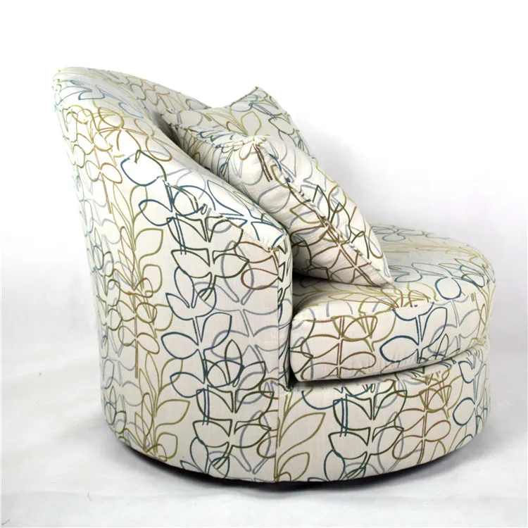 China wholesale new fashion designs combo pattern large round sofa chair