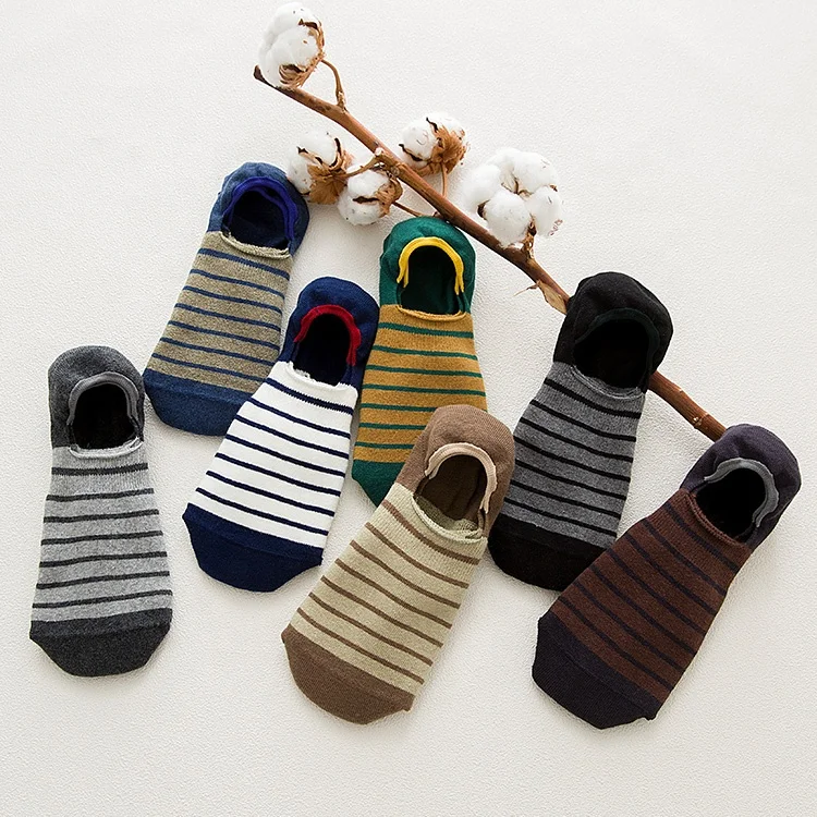 
Superior quality men heel offset print fashion unique design comfort ankle socks 