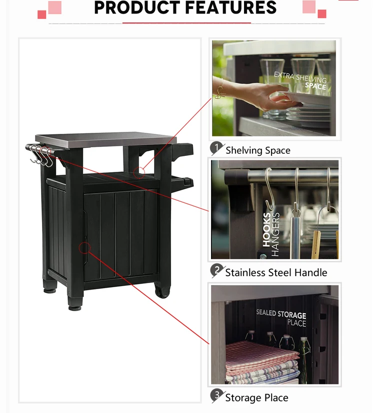 Outdoor Kitchen Garden Metal Storage Table Outdoor Bbq Table Buy Bbq