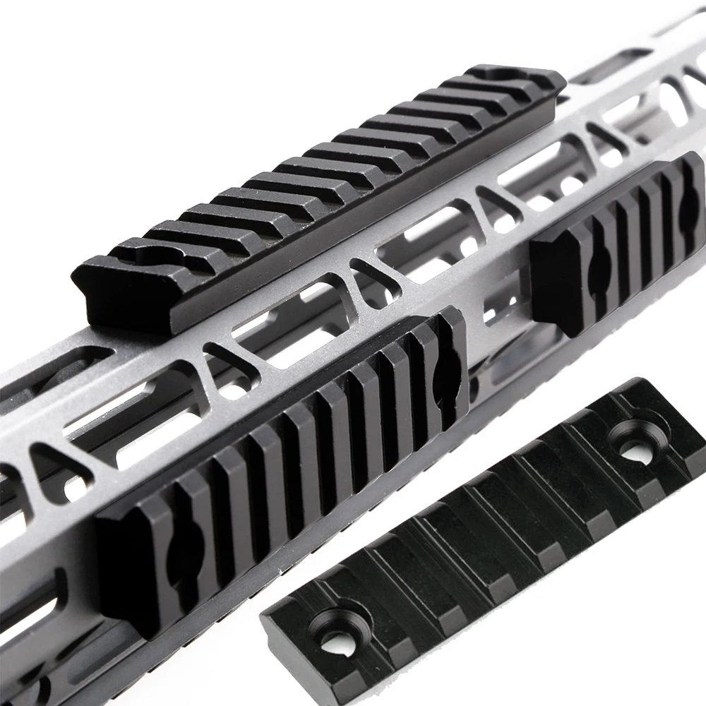 

3 Sizes Set 2 Inch 3 Inch 5 Inch Picatinny Weaver Rail Mount Aluminum Keymod Handguard Mount Section for Hunting, Balck