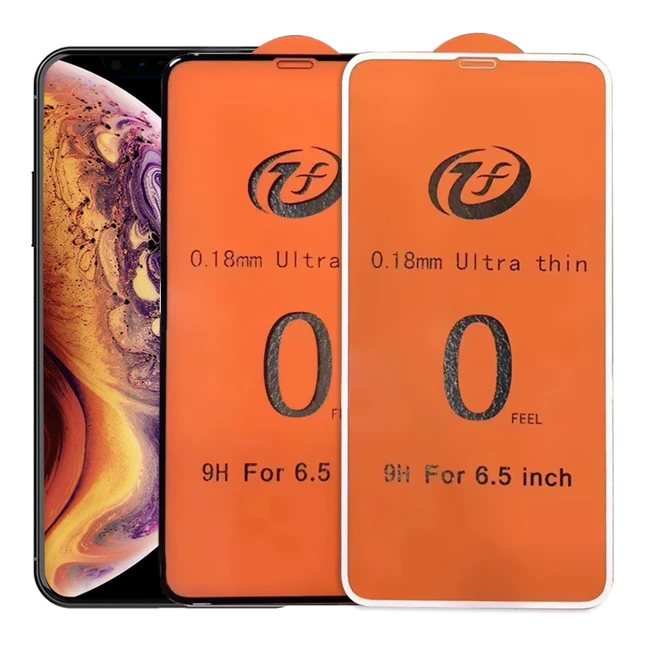 

Hot sale custom printing 2.5d 9h flexible color screen protector 0.18mm tempered glass screen protector for iphone x/xr/xs max