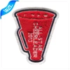 Red color embroidery chenille patches of Cup garment accessories patch, handbags patches