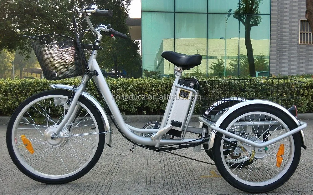 Best 36v Electric Tricycle With Basket Strong Lithium Battery 3wheel
