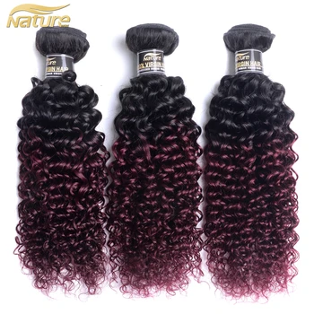 30 Inch Human Braiding Kinky Curly 1b Burg Human Hair 18 28inch