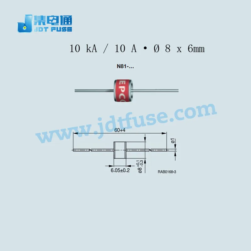 Epcos N81a500xg Gas Discharge Tubes Gdt 500v 10ka Size8x6mm
