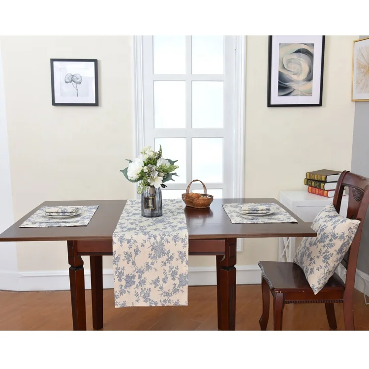 linen table runner chinese crochet table runner