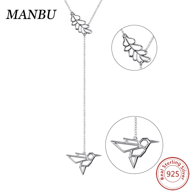 

925 sterling silver bird necklace JN7885-P, Picture