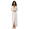 2019 New Design Fashion Clothes Evening Casual Sexy Women Party V-neck Dress Summer Lady Dress Long Maxi