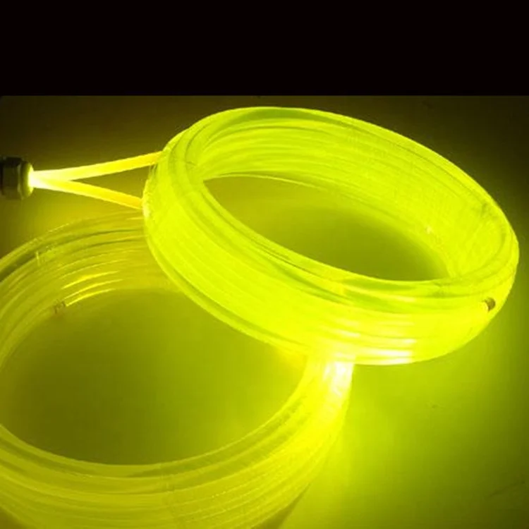 Free sample 12mm side glow flexible fiber optic rope light