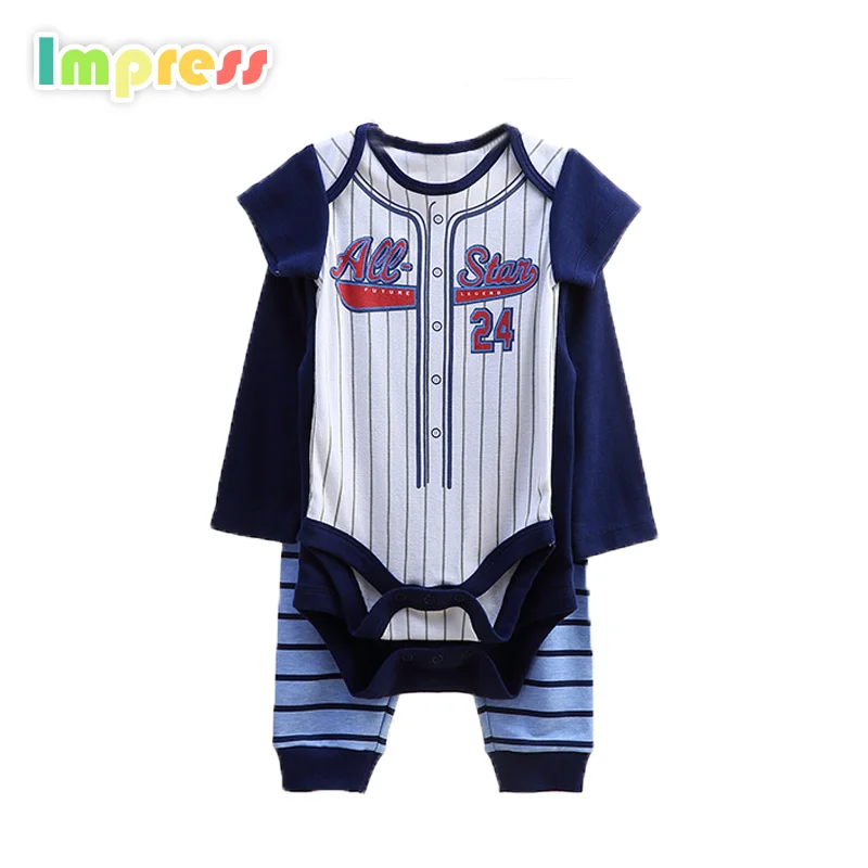 

Summer baby clothes sets newborn 3 pcs baby bodysuits 100% cotton, As picture