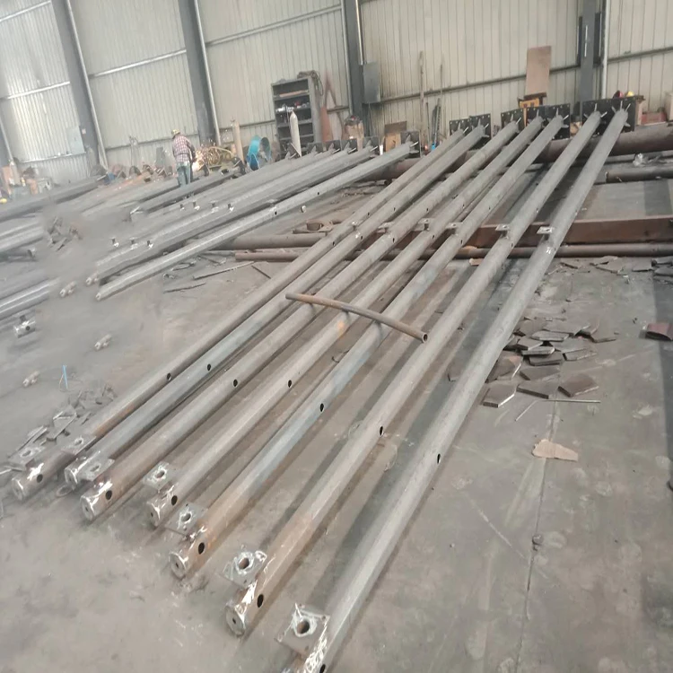 
steel pole manufacturer 6m,7m,8m,9m,10m,11m,12m,13m height Q345 steel LED outdoor well warranty term street lighting pole 