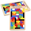 Wooden Jigsaw puzzle Tetris for kids intelligence development
