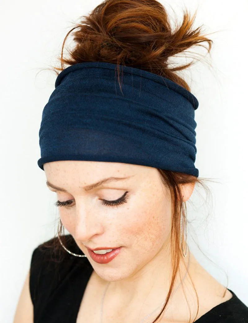Wholesale Wide Sport Headbands Wicking Elastic Turban Head Wrap Hair